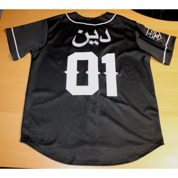 Livethedeen Live the Deen Baseball Button Sewn Jersey Adult Mens Medium Black - Picture 6 of 9
